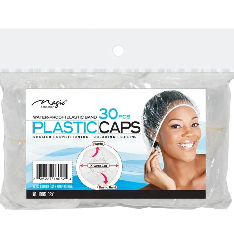 Magic Collection Water-Proof Plastic Caps - 30 pcs  (No.18051CRY)