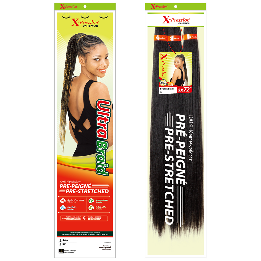 X-Pression - Ultra Braid Pre-Stretched (Pack of 3x 72")