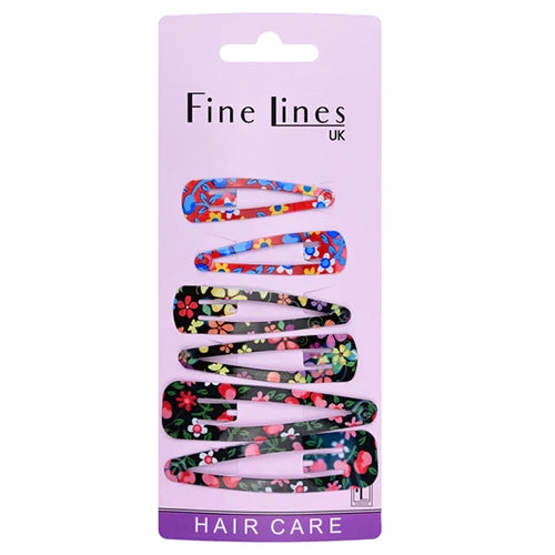 Fine Lines UK 6 Snap Pins - Floral (6153)