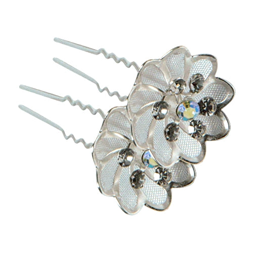 Fine Lines UK Poppy Hair Pins Silver (6157-1)