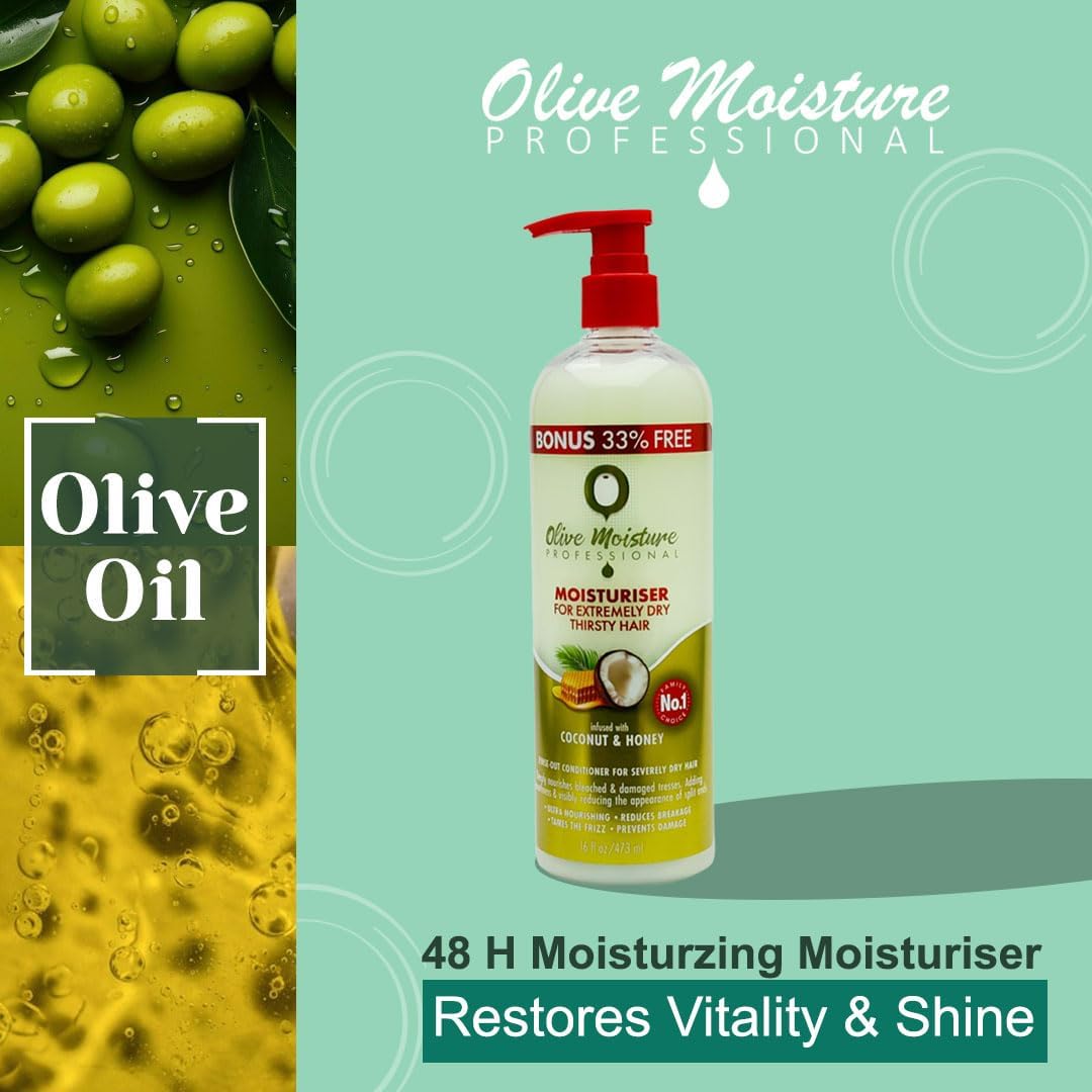 Olive Moisture Moisturiser For Extremely Dry Thirsty Hair 16 oz