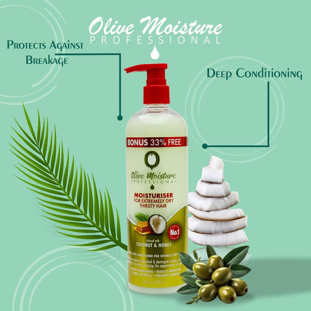 Olive Moisture Moisturiser For Extremely Dry Thirsty Hair 16 oz