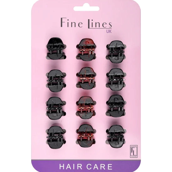 Fine Lines UK 12 Claw Clips - Small (6201)