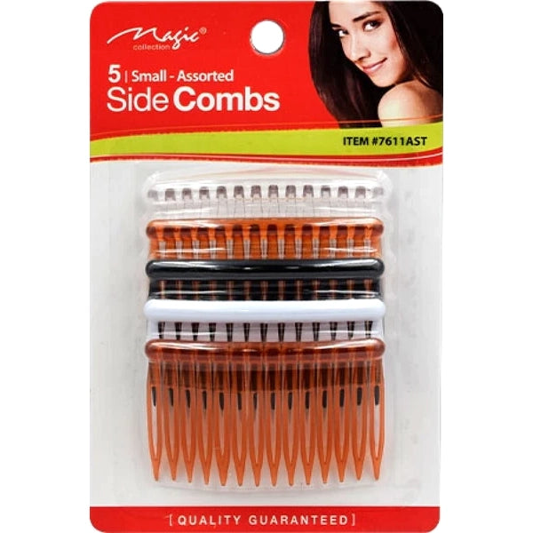 Magic Collection 5 Small Side Combs - Assorted (no.7611AST)