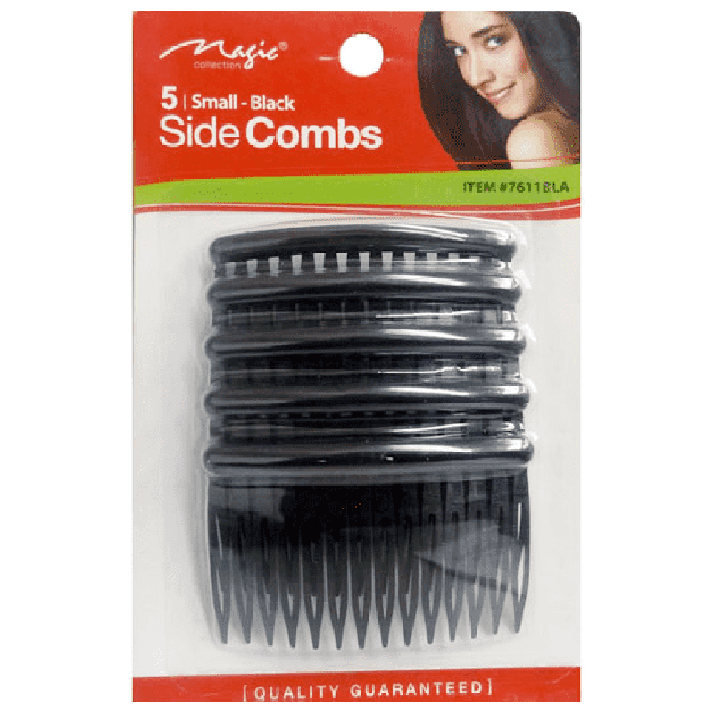 Magic Collection 5 Small Side Combs (no.7611BLA)