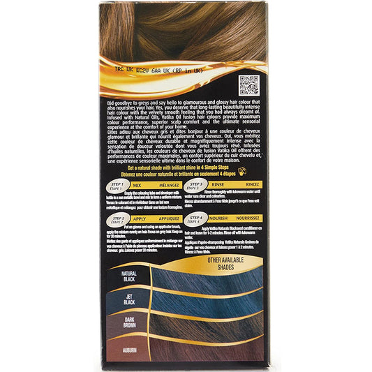 Vatika Oil Fusion Permanent Hair Colour Kit | Natural Brown