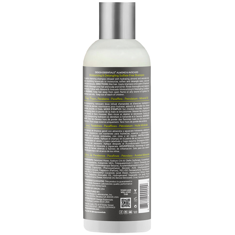 Design Essentials Almond & Avocado Sulfate Free Shampoo 12 oz