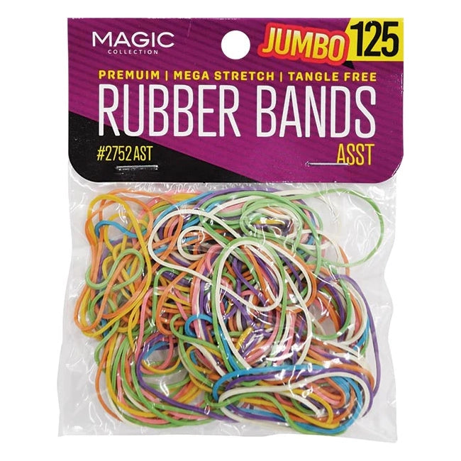 Magic Collection Assorted Jumbo Rubber Bands 125 pcs