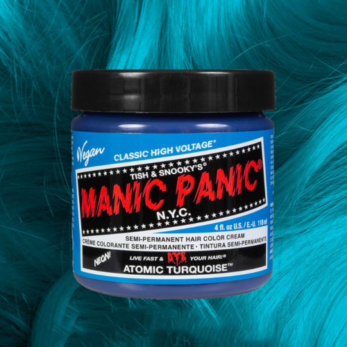 Manic Panic Semi-Permanent Hair Color Cream | Atomic Turquoise