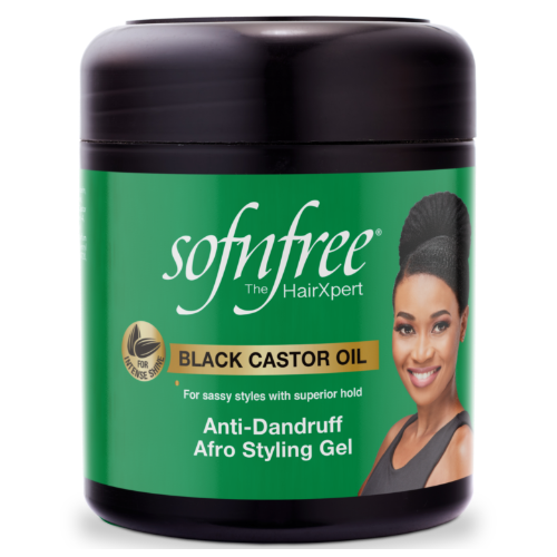 Sofn'free Black Castor Oil Anti-Dandruff Afro Styling Gel 500 ml