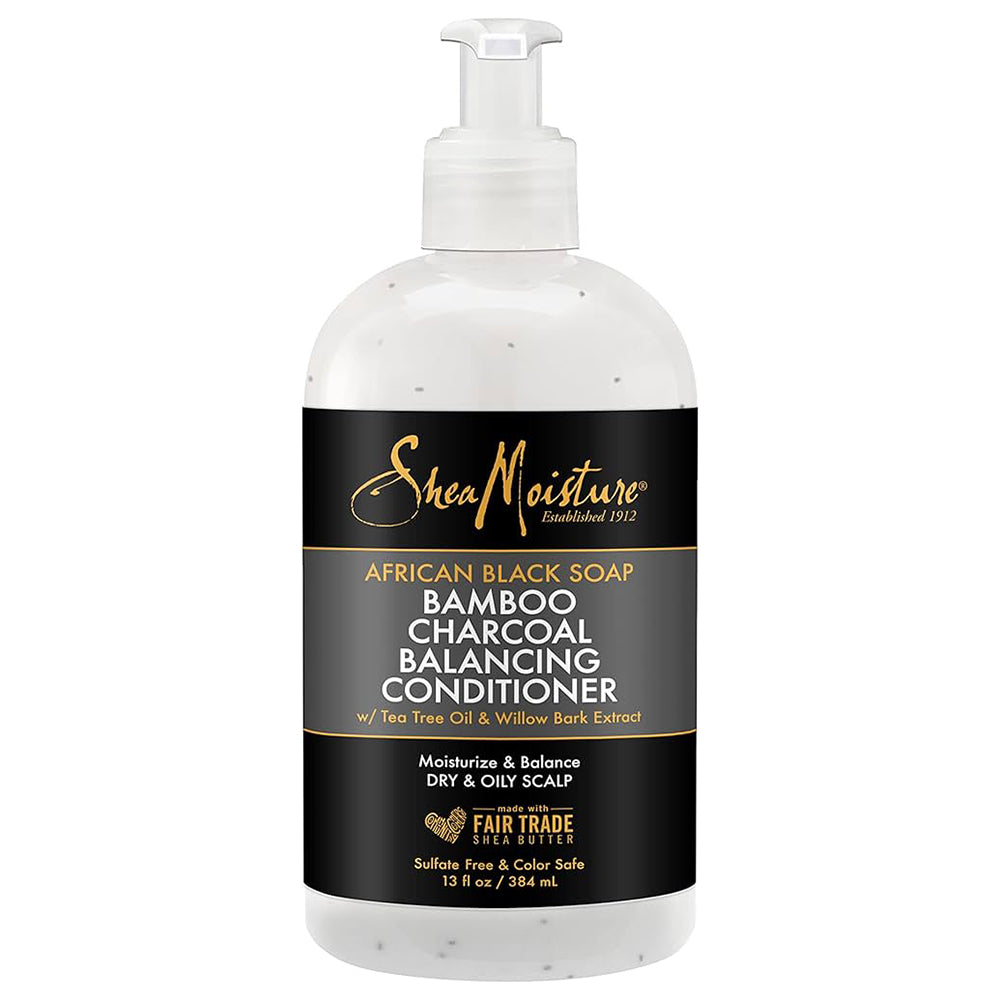 Shea Moisture African Black Soap Bamboo Charcoal Balancing Conditioner 13 oz