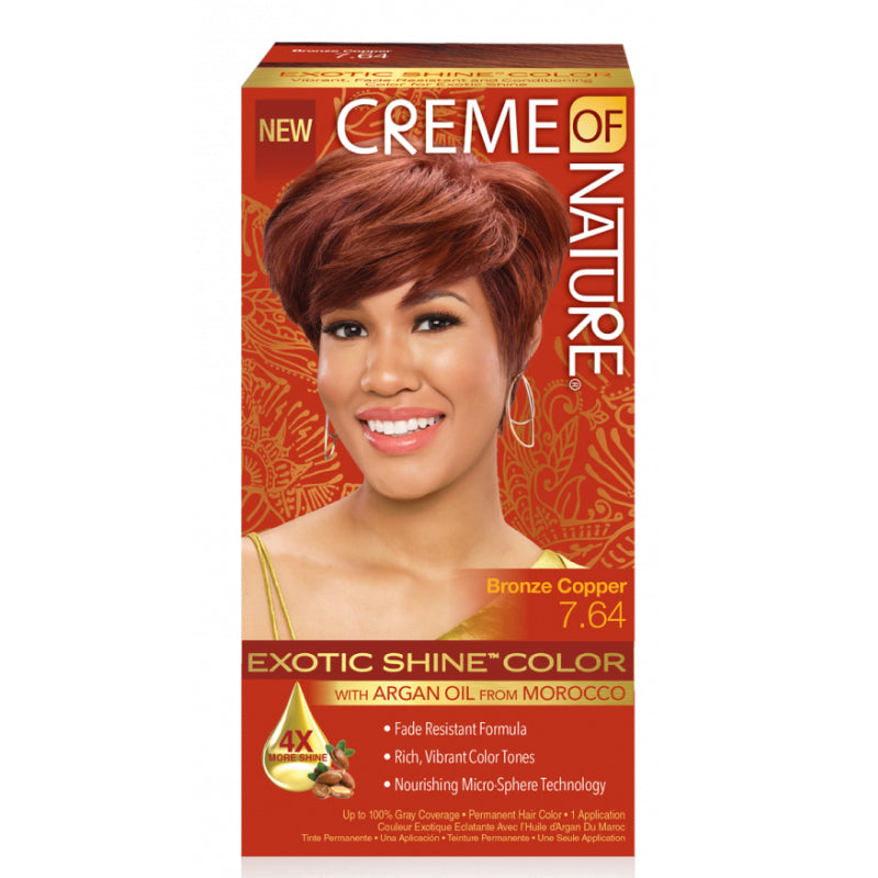 Creme Of Nature Exotic Shine Permanent Color | 7.64 Bronze Copper