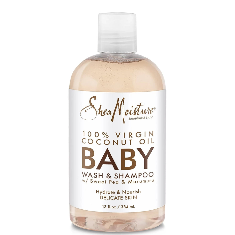 Shea Moisture 100% Virgin Coconut Oil Baby Wash & Shampoo 13 oz