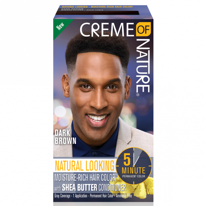 Creme Of Nature Natural Looking Moisture-Rich Hair Color For Men dark Brown