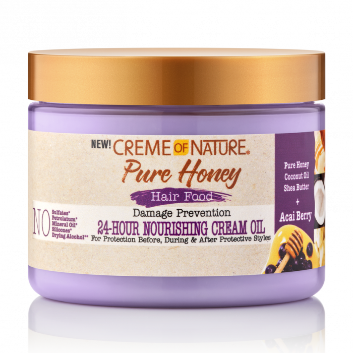 Creme of Nature Pure Honey Hair Food 24-Hour Nourishing Cream Oil 4.7 oz