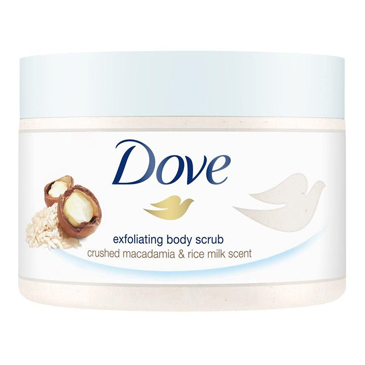 Dove Crushed Macadamia & Rice Milk Body Scrub 225 ml