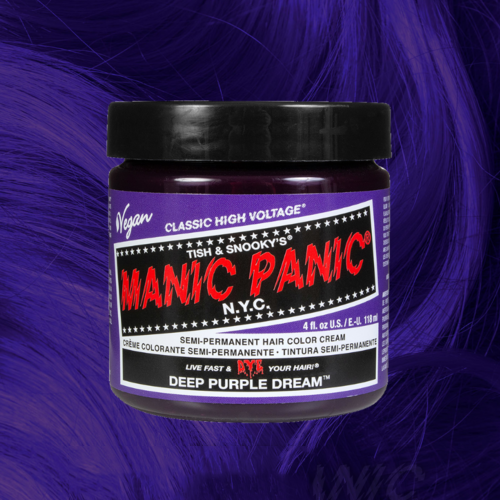 Manic Panic Semi-Permanent Hair Color Cream | Deep Purple Dream