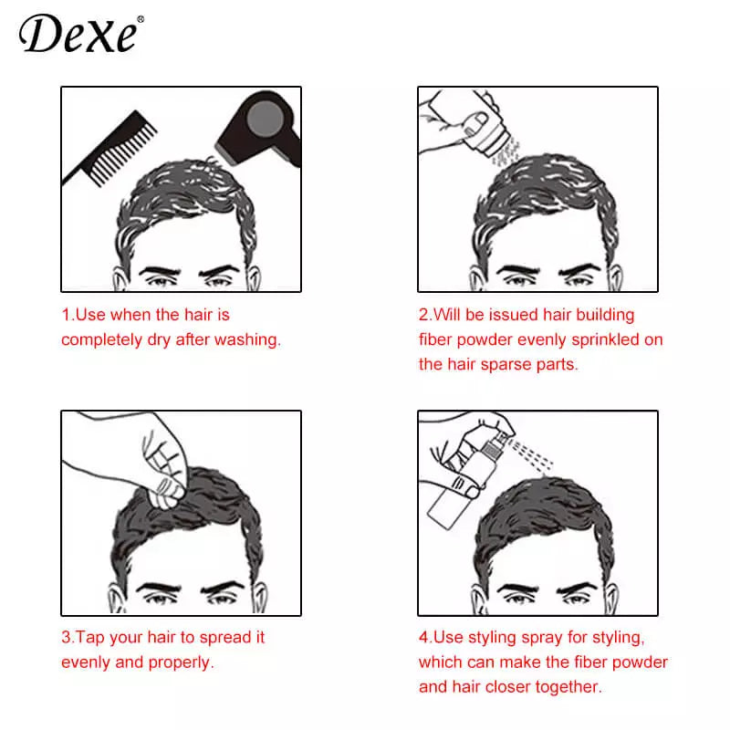 Dexe Hair Building Fibers 22g + 100 ml