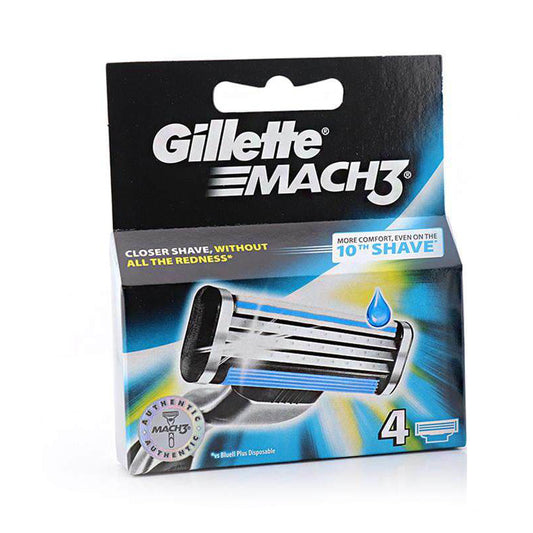 Gillette Mach 3 Razor Blade Refills (4 Pack)