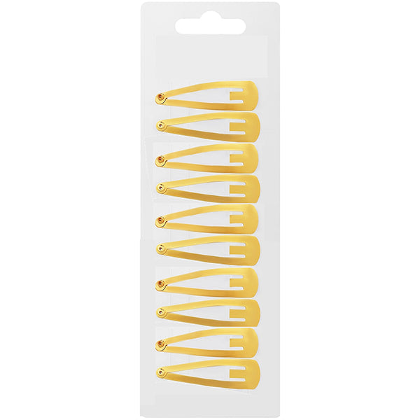 Fashion Jewelry 10 Medium Snap Pins - Golden Yellow