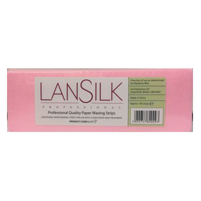 Lansilk Paper Waxing Strips Pink