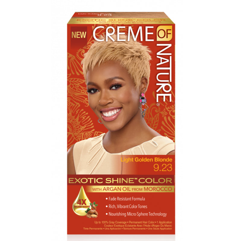 Creme Of Nature Exotic Shine Permanent Color | 9.23 Light Golden Blonde