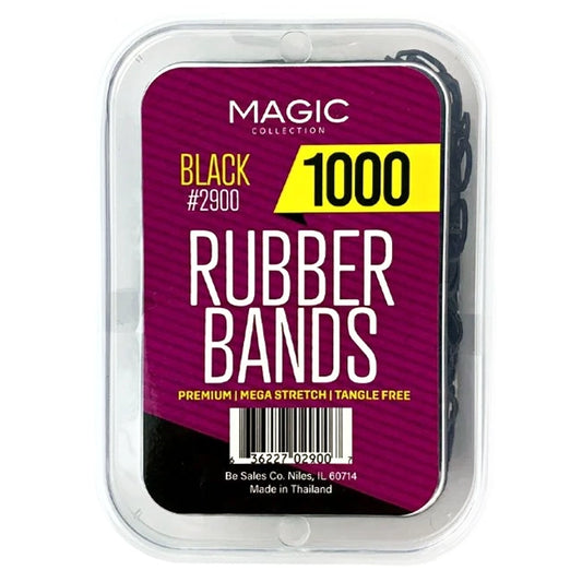 Magic Collection Black Rubber Bands 1000