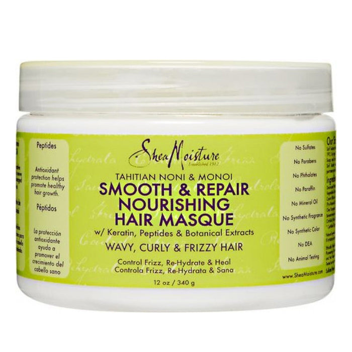 Shea Moisture Tahitian Noni & Monoi Smooth & Repair Nourishing Hair Masque 12 oz