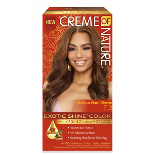 Creme Of Nature Exotic Shine Permanent Color | 7.3 Medium Warm Brown