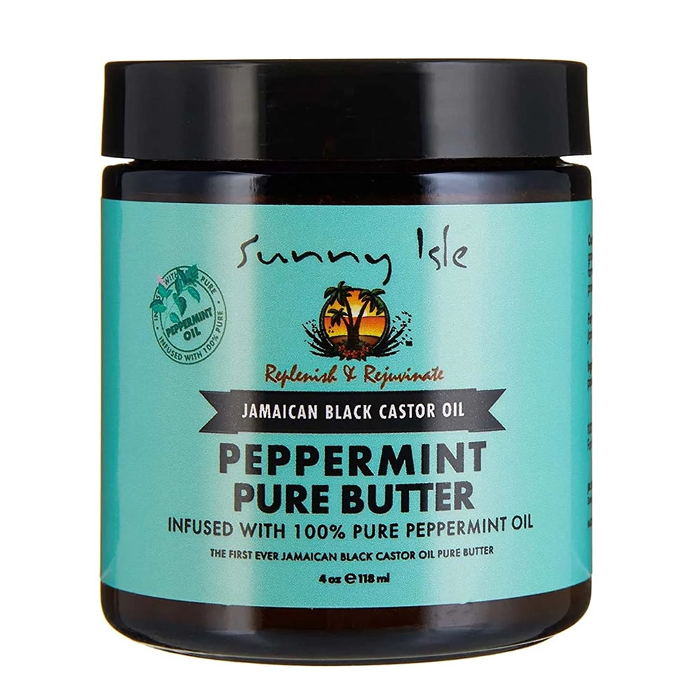 Sunny Isle Jamaican Black Castor Oil Pure Butter with Peppermint Oil 4 oz