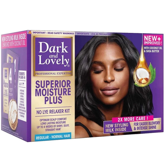 Dark and Lovely Superior Moisture Plus No Lye Relaxer Kit - Regular