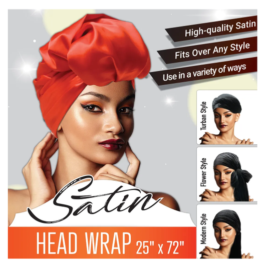 Magic Collection Satin Head Wrap Black (#SCA45BLA)