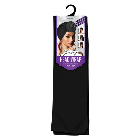 Magic Collection Jersey Head Wrap Black (#SCA46BLA)