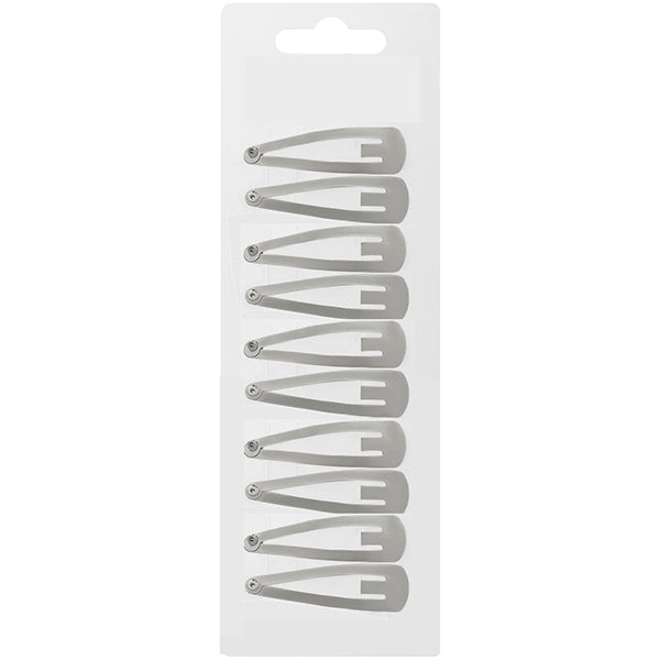 Fashion Jewelry 10 Medium Snap Pins - Silver