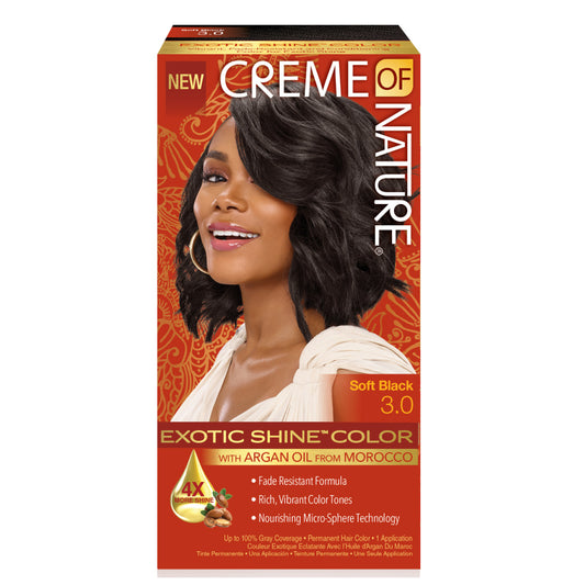 Creme Of Nature Exotic Shine Permanent Color | 3.0 Soft Black