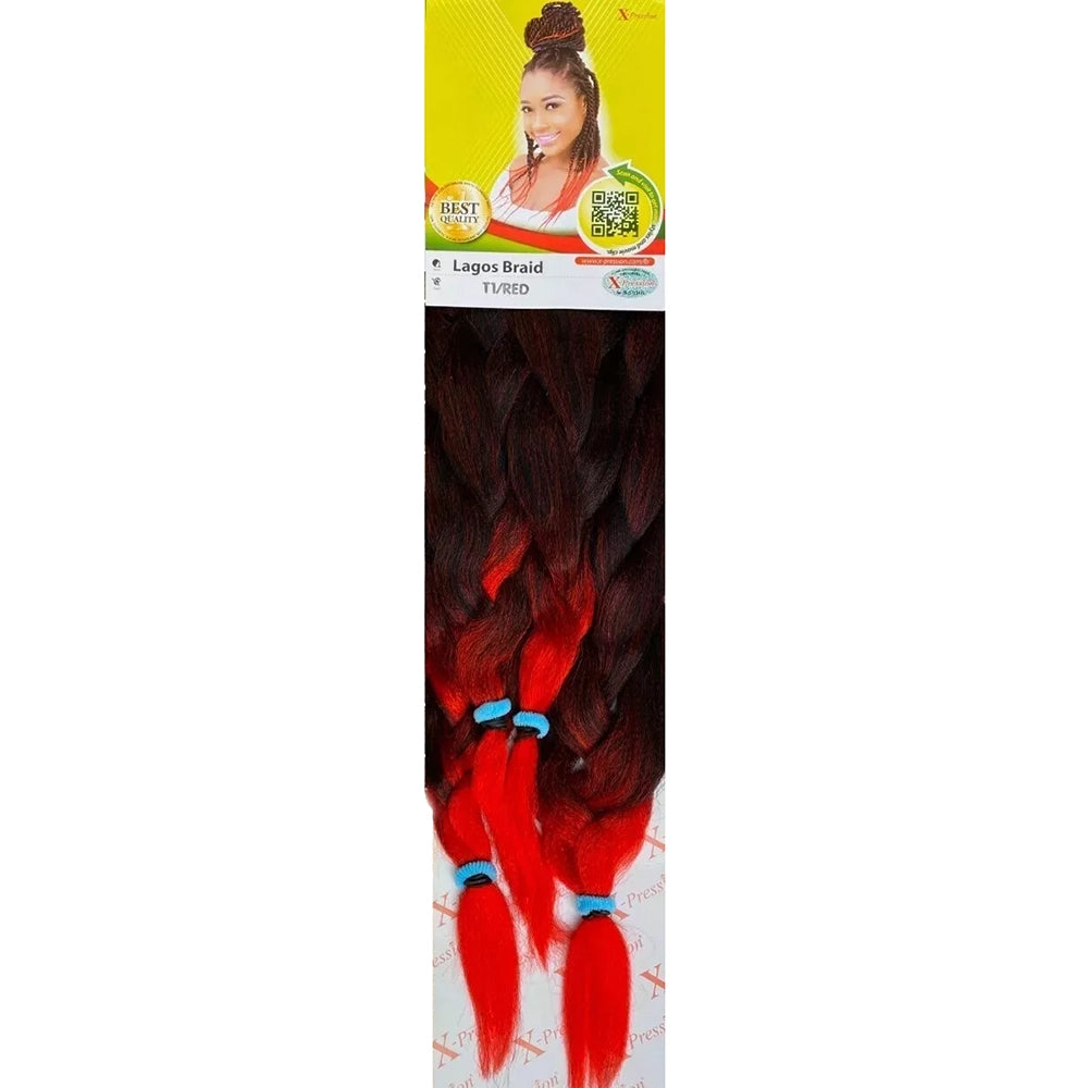 X-Pression Lagos Braid T1/red