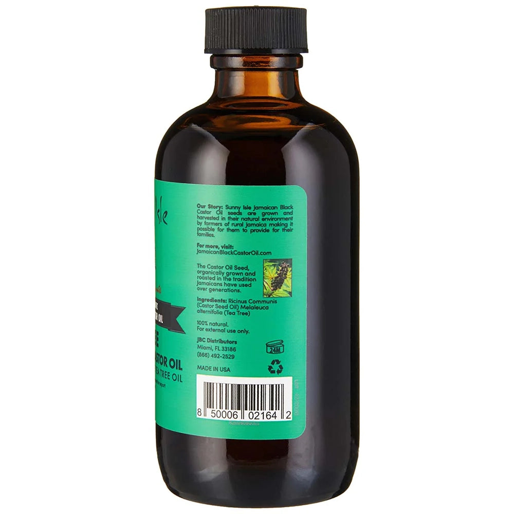 Sunny Isle Jamaican Black Castor Oil with Tea Tree Oil 4 oz