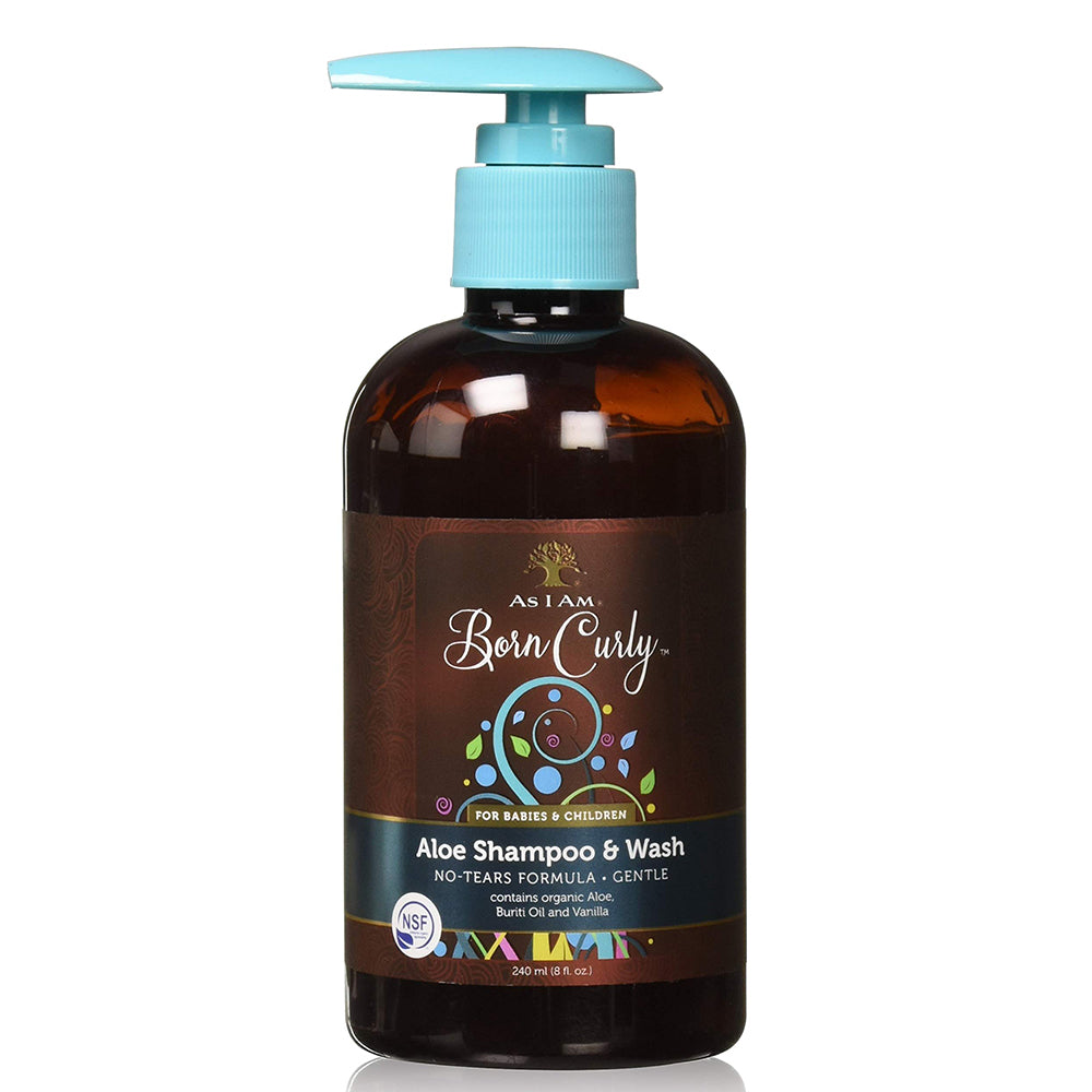 As I Am Born Curly Aloe Shampoo & Wash 8 oz