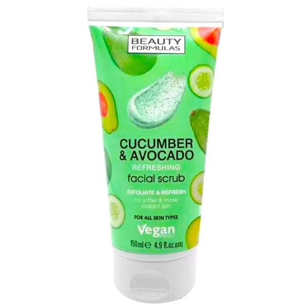 Beauty Formulas Cucumber & Avocado Facial Scrub 150 ml