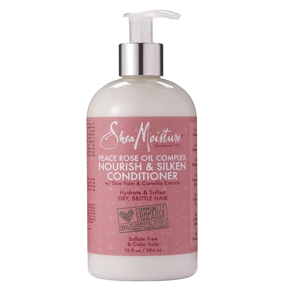 Shea Moisture Peace Rose Oil Complex Nourish & Silken Conditioner 13 oz