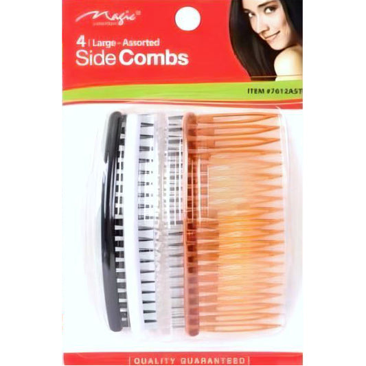 Magic Collection 4 Large Side Combs - Assorted (no.7612AST)