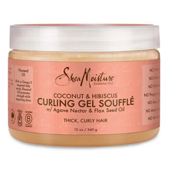 Shea Moisture Coconut & Hibiscus Curling Gel Souffle 12 oz