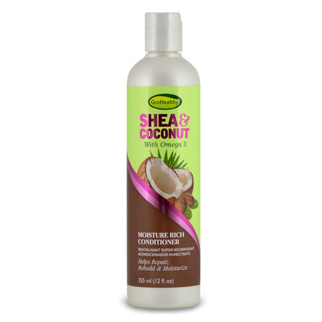 GroHealthy Shea & Coconut Moisture Rich Conditioner 355ml 1